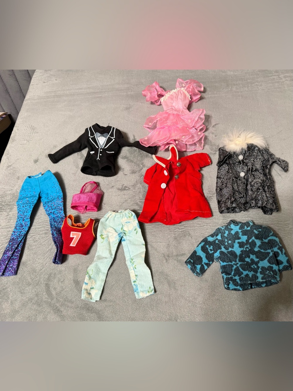 Barbie Doll Clothing Lot Dresses Jackets Pants & Outfit Pieces